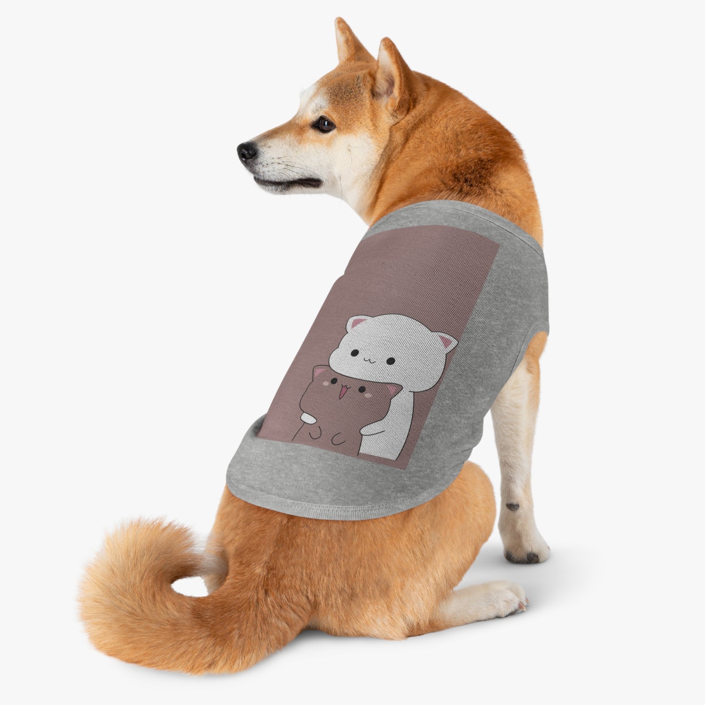 Cute Cat Hug Pet Tank — Kawaii Kitten Dog Shirt