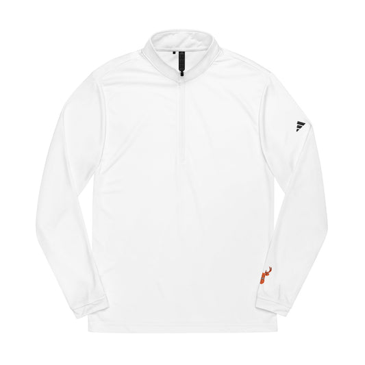 Embroidered Adidas Quarter-Zip Pullover — Lightweight Athletic Layer