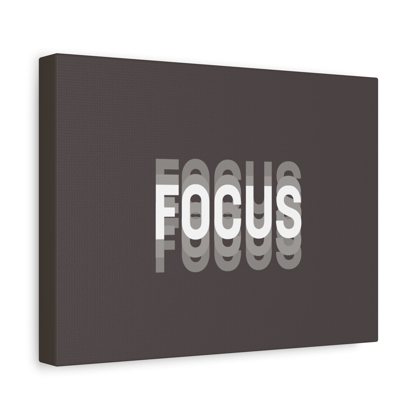 Focus Typography Canvas Wall Art — Minimalist Motivational Stretched Canvas