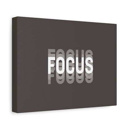 Focus Typography Canvas Wall Art — Minimalist Motivational Stretched Canvas