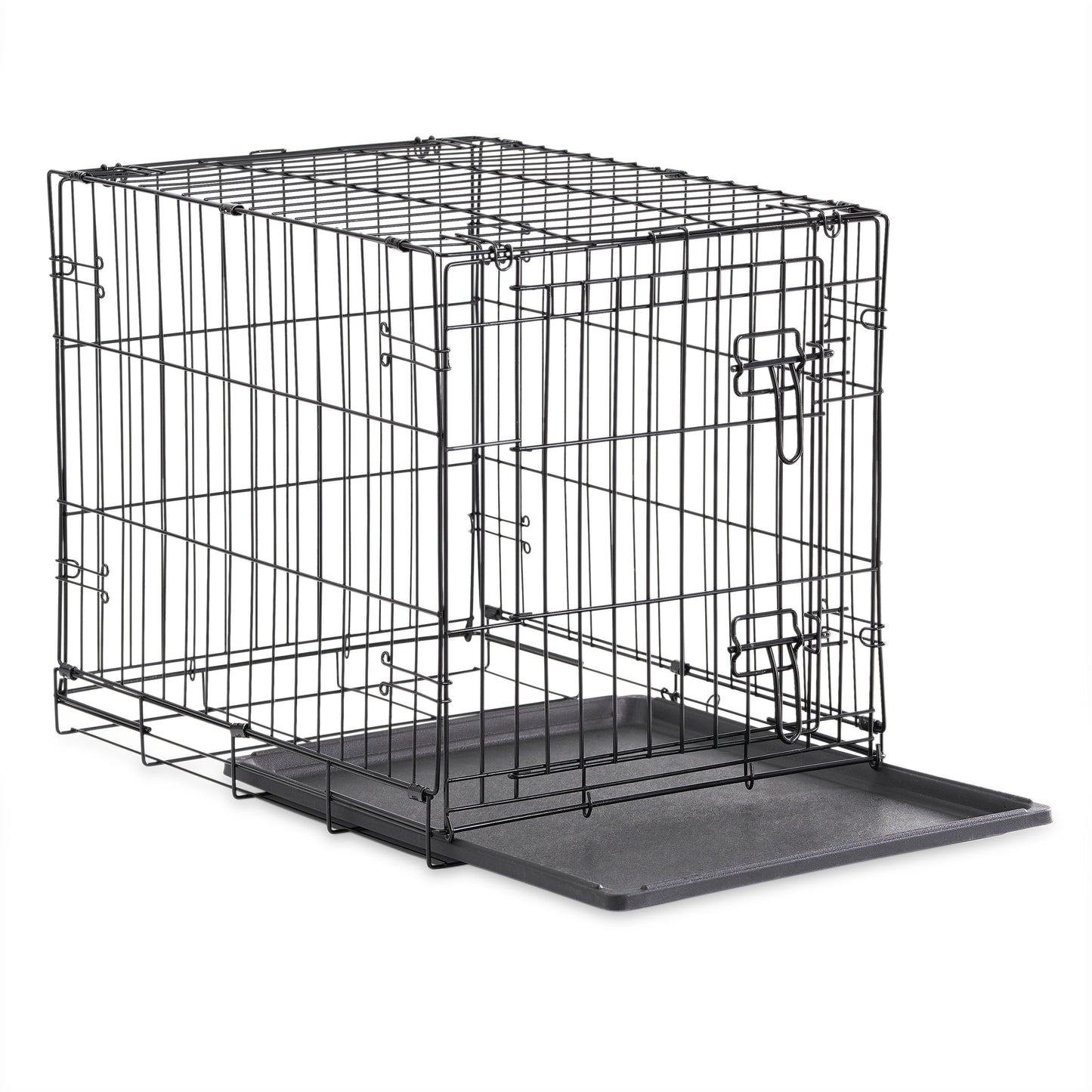 Foldable 48" Wire Crate for Dogs with Divider and Leak-Proof Tray