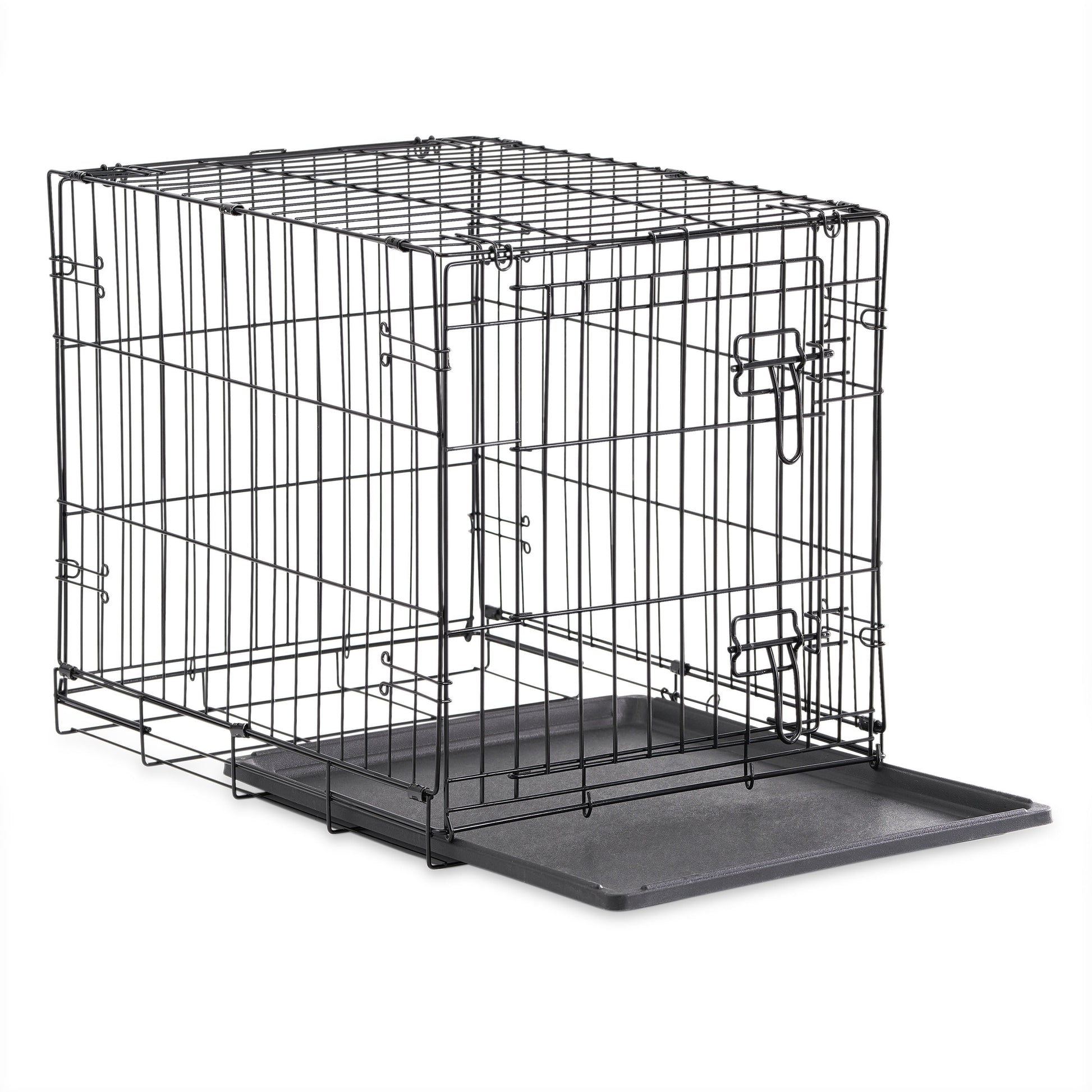 Foldable 48" Wire Crate for Dogs with Divider and Leak-Proof Tray