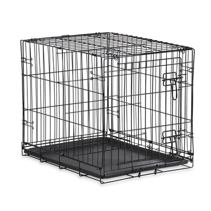 Foldable 48" Wire Crate for Dogs with Divider and Leak-Proof Tray