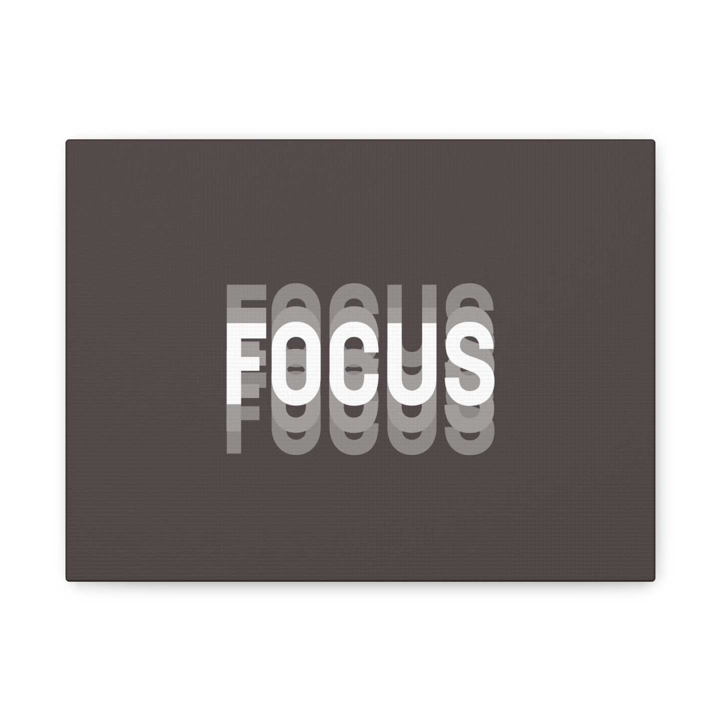 Focus Typography Canvas Wall Art — Minimalist Motivational Stretched Canvas