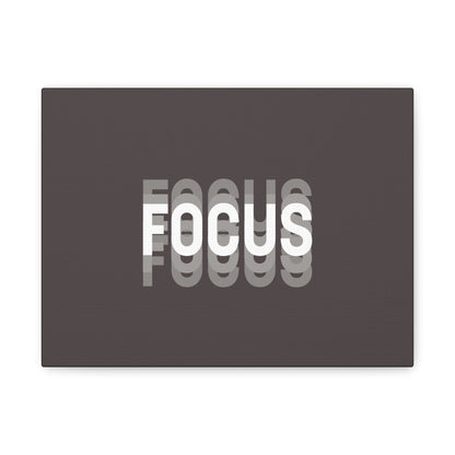 Focus Typography Canvas Wall Art — Minimalist Motivational Stretched Canvas
