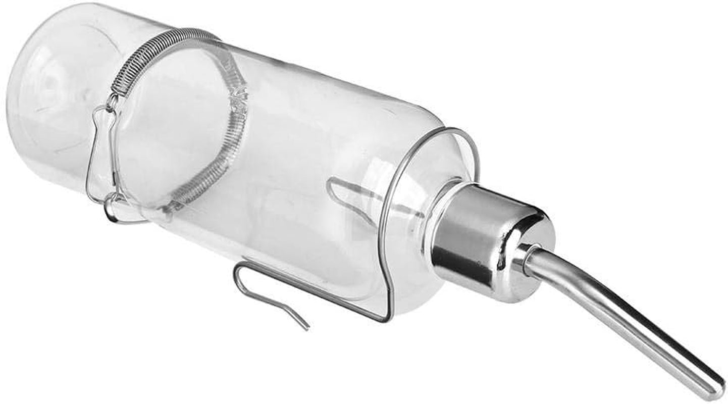 Pet Water Dispenser Automatic Pet Water Feeder Pet Hanging Water Feeding Bottle Hamster Water Bottle Water Feeder for Birds with Stainless Steel Ball Nipple